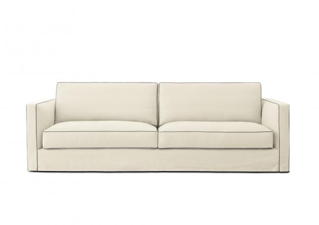Design Sofa Danton with white linen cover