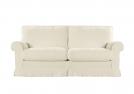 College linen sofa with high back - 2 seater maxi - natural white
