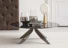 Circus Coffe Table - Marquinia marble and black chrome finished steel base