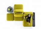 Doublesided Iggy Sofa in fun lime fabric - Outlet 
