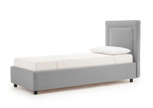 Cassandra single bed covered in fabric - BertO Shop