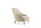 Emilia leather armchair - white color