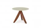 Side Coffe Table with lacquered top and wooden base - BertO Outlet