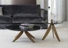 Circus Coffe Table - Marquinia marble and black chrome finished steel base