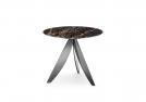 Circus coffee table with metal base and marble top - BertO Outlet