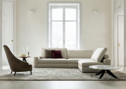 Joey Sofa with Removable Chaise Longue - low and high seatbacks