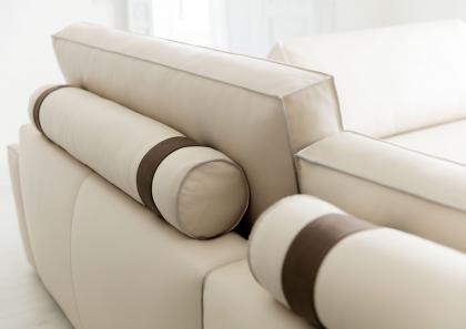 Low and High back cushions with soft roll cushions with precious Nabuk bands