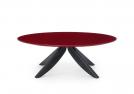 Coffe table with Marsala red lacquered top - BertO Outlet