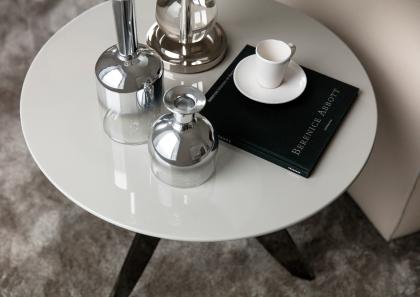 Circus coffee table with chromium-plated steel base with glossy black finishing - BertO Salotti