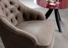 Vanessa armchair covered in Nubuck leather - cm L.67 x D.86 x H.100