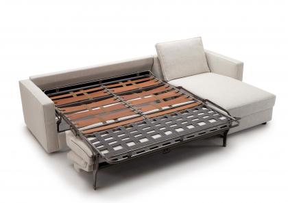 Wooden slat with horizontal and vertical elastic belts - Gulliver sofa bed with Chaise Longue 