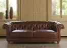 Chester oxford sofa 2 seater covered in brown leather - BertO Outlet