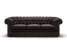 Chester sofa covered in brown leather - BertO Outlet