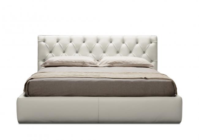 King size leather bed Tribeca - BertO Outlet