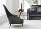 Vanessa armchair covered in velvet - cm L.67 x D.86 x H.100