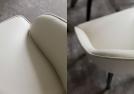 Judy leather chair - tone-on-tone color piping