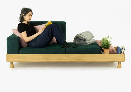 Convertible Sofa Meda by BertO - composition with chaise longue