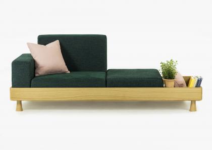 Convertible Sofa Meda - composition with chaise longue
