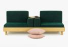 Convertible Sofa Meda - composition with armrests in the middle