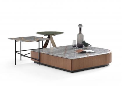 Riff in combination with the other coffee tables of the collection: Stage, Riff and Circus 2