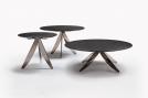 Circus Coffe Table - Marquinia marble and black chrome finished steel base