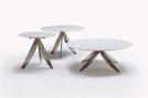 Circus Coffe Table - Carrara marble and black chrome finished steel base