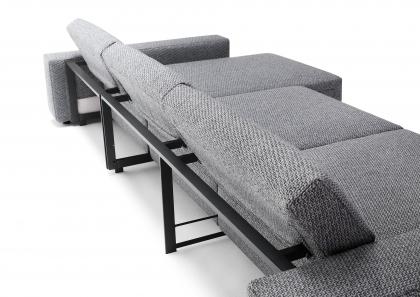Harley relax sofa with reclining backrests