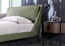 Chelsea double padded bed with round tapered feet - BertO Outlet