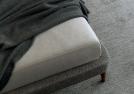 Chelsea double padded bed with round tapered feet - BertO Outlet 