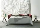 Red-fabric sofa bed Robinson - BertO Outlet