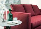 Red-fabric sofa bed Robinson - BertO Outlet