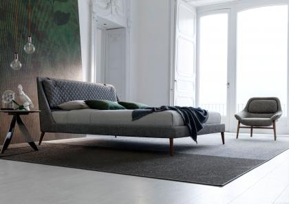 Chelsea Modern Bed with High Feet - Berto Salotti