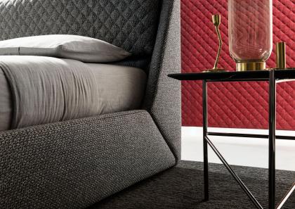 Chelsea upholstered bed with custom made storage - BertO Salotti