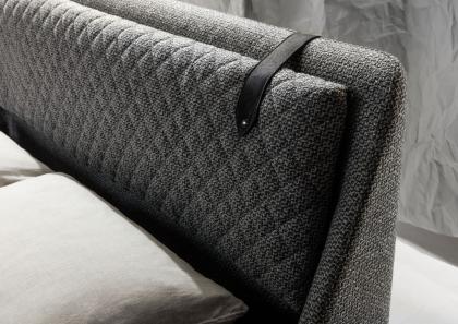 Chelsea upholstered bed with custom made storage - Berto Salotti