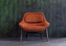 Modern fabric armchair with enveloping backrest Hanna outlet - BertO Shop