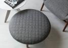 Pouf -Modern fabric armchair with enveloping backrest Hanna outlet - BertO Shop