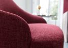 Red fabric armchair Vanessa - BertO Prima