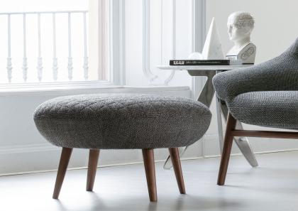 Hanna round design pouf Made to measure – Berto Salotti - cm Ø 75 x H.39 - BertO Salotti