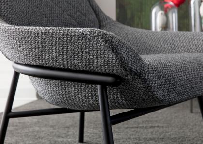 Hanna design armchair with steel frame – BertO Salotti