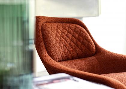 Hanna design armchair with steel frame – Berto Salotti