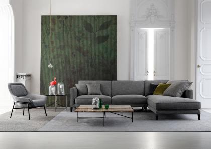 Hanna design armchair with steel frame – BertO Salotti