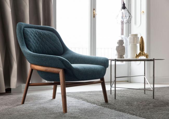 Hanna blue petrol armchair - BertO Outlet