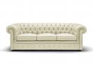 Tufted classic leather sofa outlet - BertO Outlet