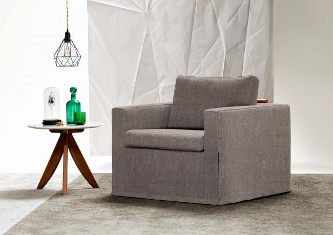 Dafne armchair bed covered in fabric - BertO Prima