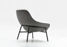 Modern bedroom armchair  with frame in black embossed powdered metal - BertO Prima 