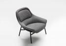 Modern bedroom armchair with backrest cushion padded with polyurethane foam - BertO Prima