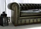 Tufted classic leather sofa 3 seater - BertO Prima