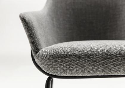 Design chair Jackie details of the armrest - BertO Salotti