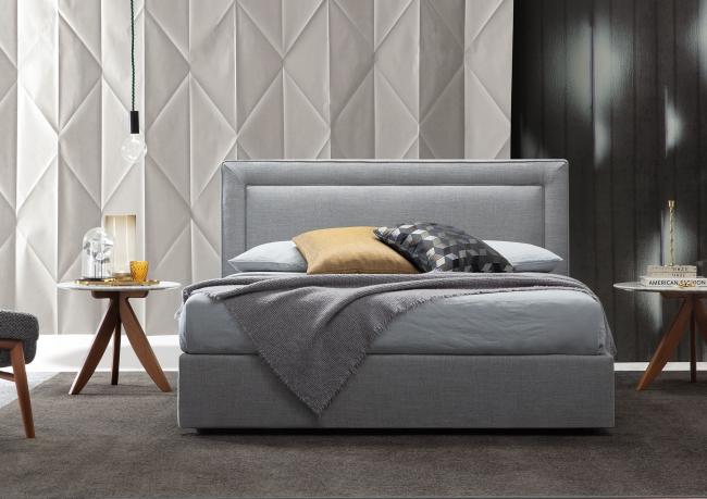 Elegant bed Cassandra whit storage bed - cm L.180 x D.206 x H.110 - slat cm 170 x P.190 - BertO Prima