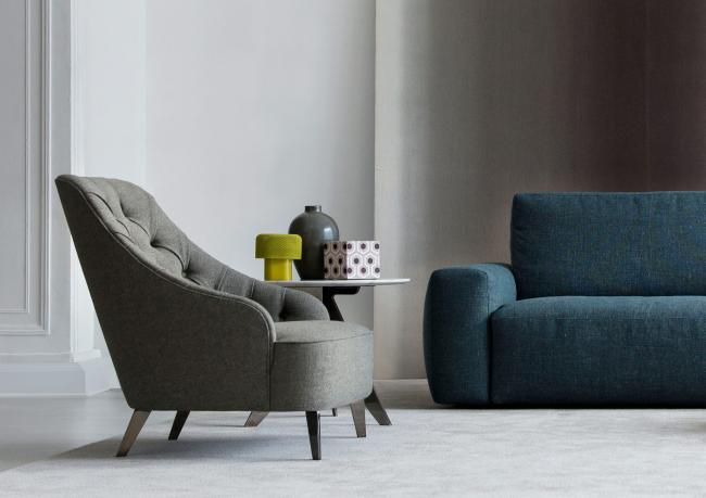 Quilted armchair Emilia - cm L.67 x D.80,5 x H.80 - BertO Prima